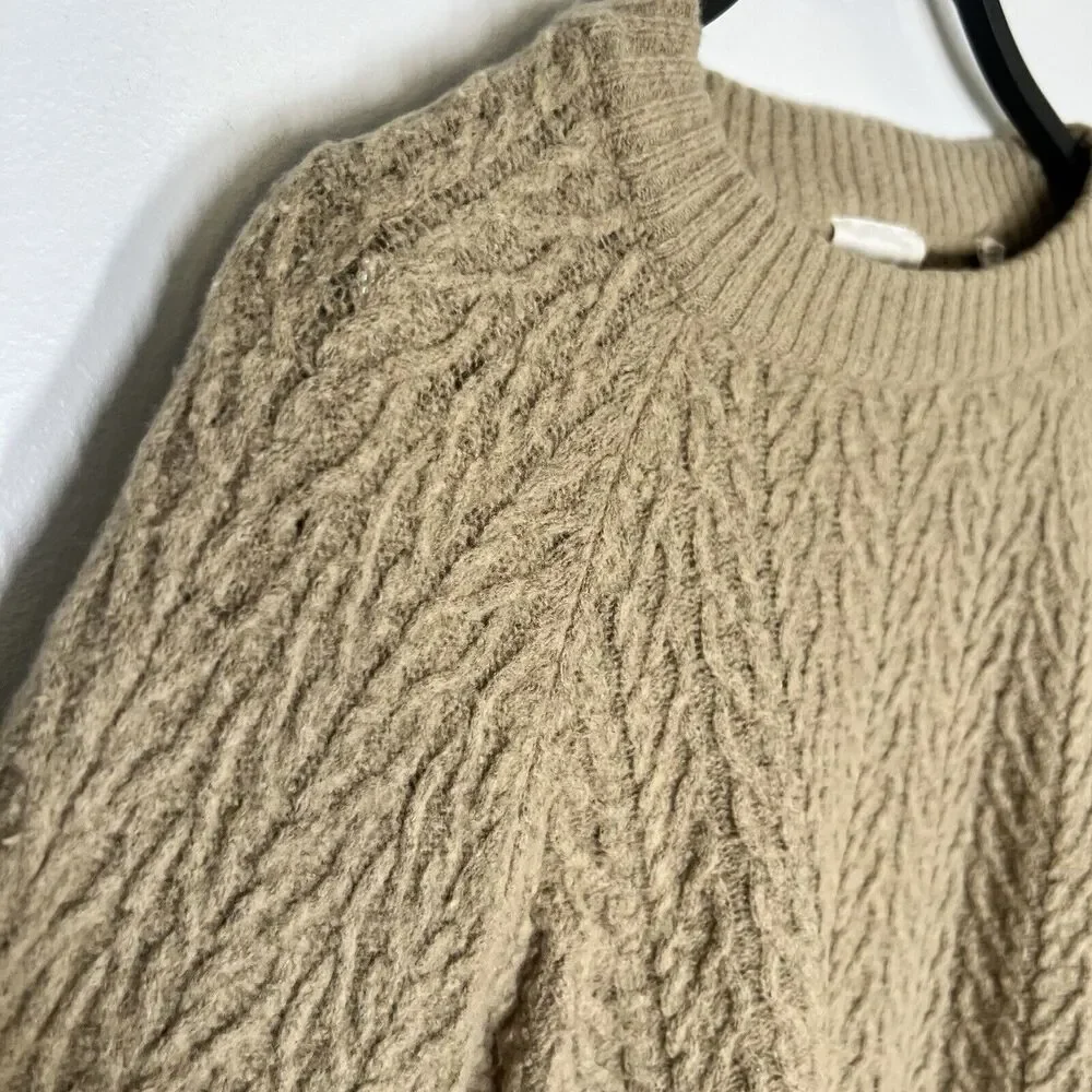 DOEN Sz S Sacha Wool Pullover Sweater in Oatmeal Tan - Picture 3 of 12